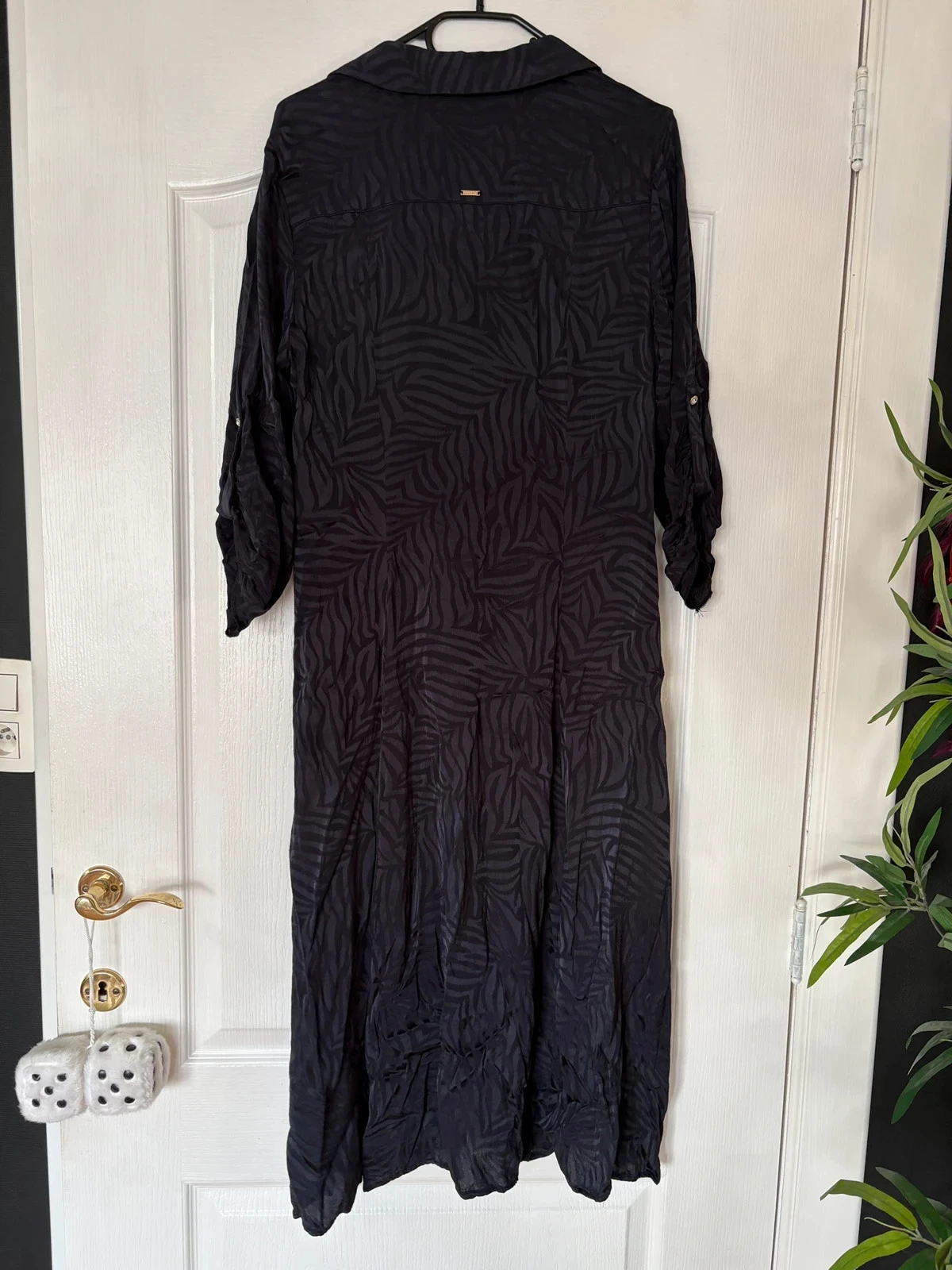 Robe chemise tigrée bleu marine – photo 2
